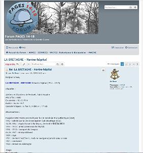 GUERRE 14.18 GANSER Louis 11 Navire-Hopital LA BRETAGNE